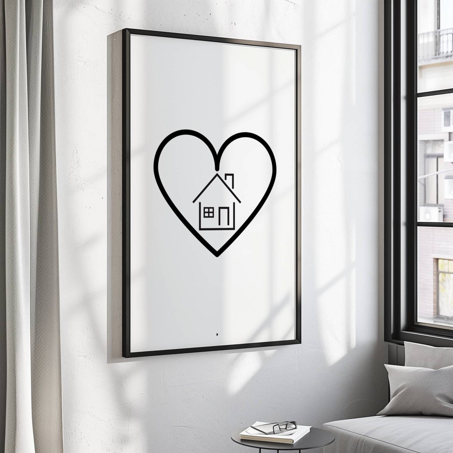 Home in Heart, Home Decor Print, Digital Download