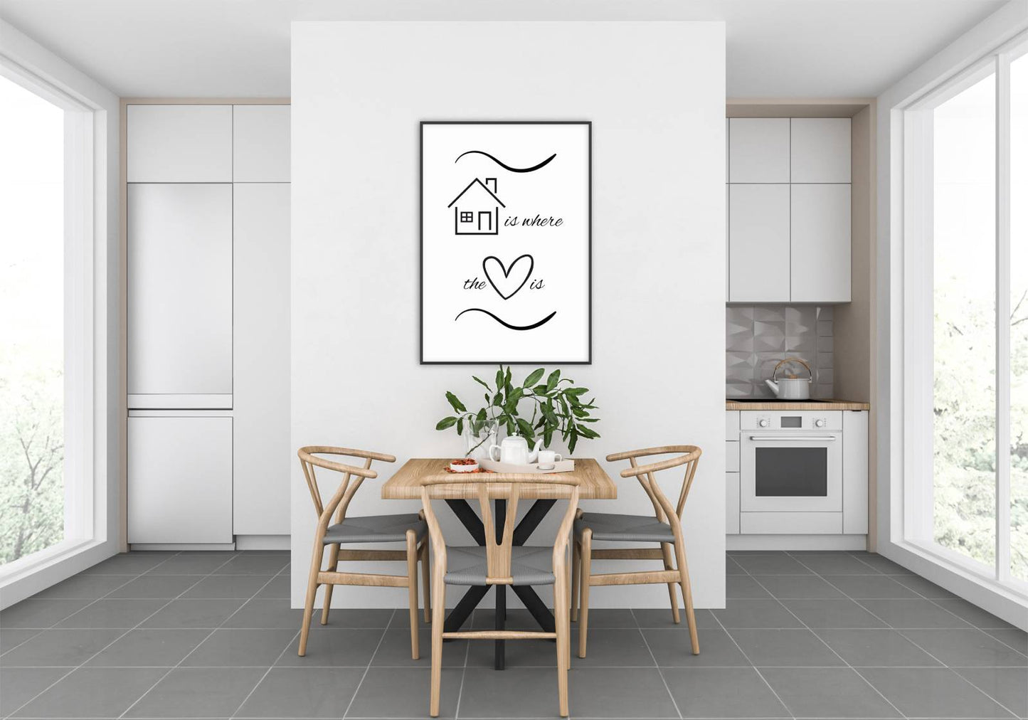 Home is Where the Heart Is, Home Decor Print, Digital Download