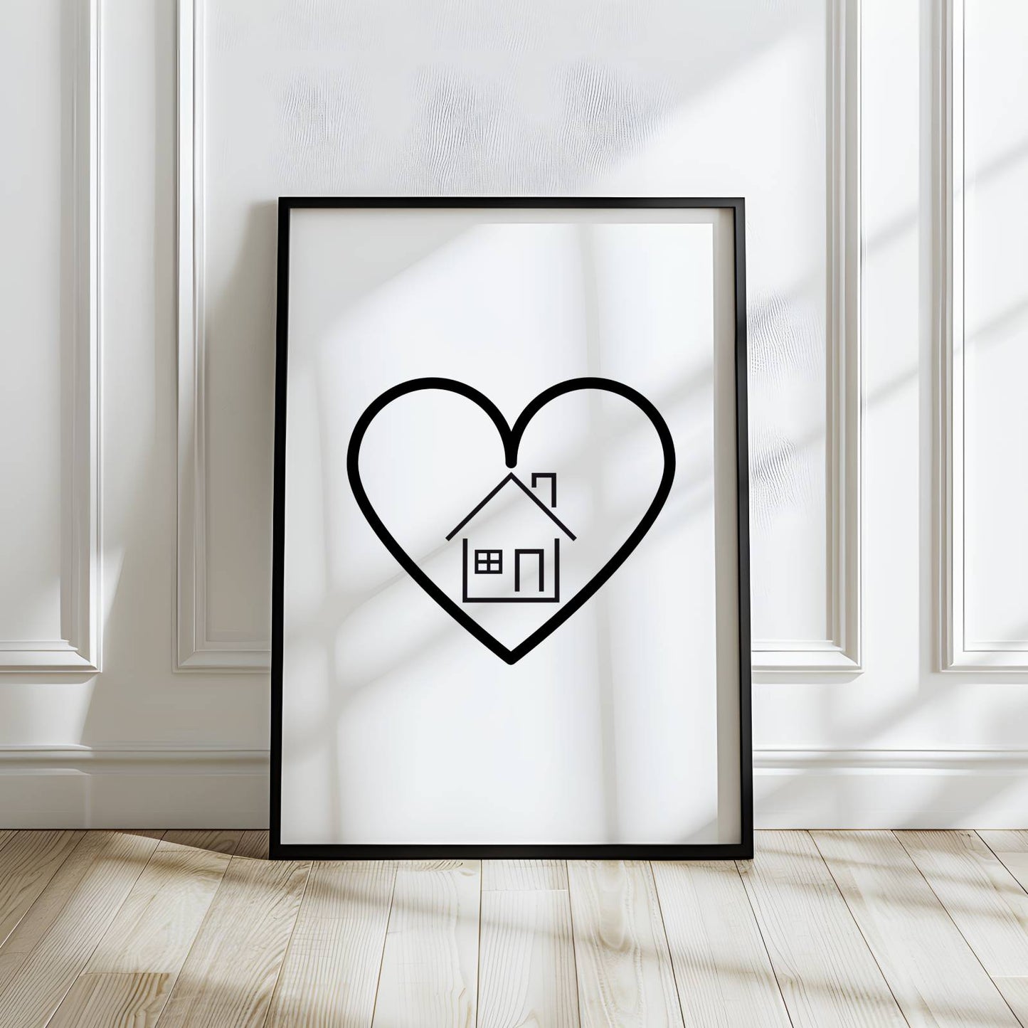Home in Heart, Home Decor Print, Digital Download