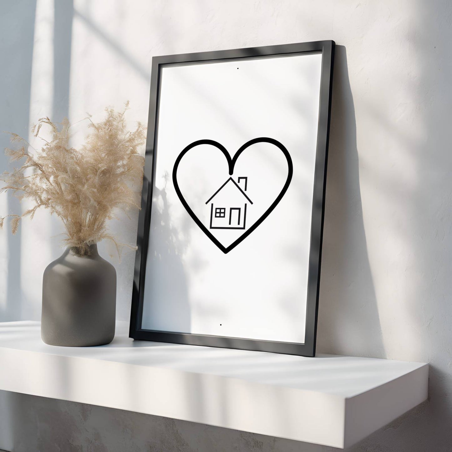 Home in Heart, Home Decor Print, Digital Download